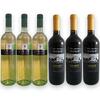 3x bílé víno + 3x červené víno (Chardonnay Veneto IGT Eventi 2015 / Negroamaro Edoardo Rota IGT 2015)