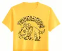 Vybarvovací tričko s potiskem TRICERATOPS, žluté | Velikost: 122