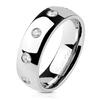 OPR0100 Ocelový prsten - zirkony | Velikost: 50