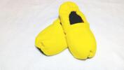 Nahřívací papuče, zářivě žluto-černé | Velikost: 36 až 40
