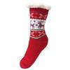 Teploučké domácí ponožky - sobík | Velikost: 35-38 | Červená