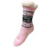 Teploučké domácí ponožky - sobík | Velikost: 35-38 | Světle růžová