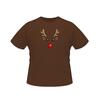 Dětské tričko „Sob Rudolf“ | Velikost: XS | Hnědá