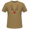 Pánské tričko „Sob Rudolf“ | Velikost: S | Hnědá