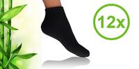 12 párů pánských bambusových ponožek černá | Velikost: 40-44