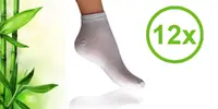 12 párů pánských bambusových ponožek bílá | Velikost: 40-44