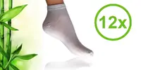 12 párů dámských bambusových ponožek bílá | Velikost: 35-38
