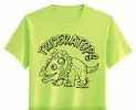 Vybarvovací tričko s potiskem TRICERATOPS, zelené | Velikost: 122