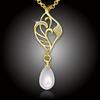 Pozlacený perlový náhrdelník Elfie - White Pearl