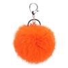 Kožešinový přívěsek na kabelku či klíče - oranžový