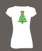 Dámské tričko "Vánoční stromeček" | Velikost: XS | Bílá