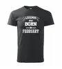 Legends are born in February | Velikost: XS | Černá