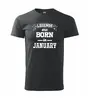 Legends are born in January | Velikost: XS | Černá