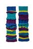 Pruhované pletené návleky – fialovo-modré | Velikost: 18 x 45 cm