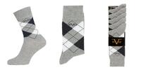 19V69 Italy Ponožky Business 5-Pack Light Grey-White (C172) | Velikost: 39-41 | Šedá