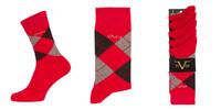19V69 Italy Ponožky Business 5-Pack Red-Black (C176) | Velikost: 39-41 | Červená