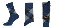 19V69 Italy Ponožky Business 5-Pack Dark Blue-Grey (C177) | Velikost: 39-41 | Modrá