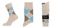 19V69 Italy Ponožky Business 5-Pack Beige-Blue (C178) | Velikost: 39-41 | Krémová