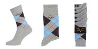 19V69 Italy Ponožky Business 5-Pack Light Grey-Blue (C179) | Velikost: 39-41 | Šedá