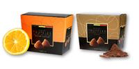 Belgické truffles - 12 ks mix (kakaové a pomerančové)