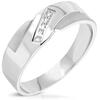 SL26 ocelový prsten s osazenými zirkony | Velikost: 52
