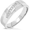 SL27 ocelový prsten s osazenými zirkony | Velikost: 52