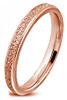 SL30 Růžovozlatý Třpytivý ocelový prsten s drsným pískováním | Velikost: 52