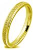 SL29 zlatý třpytivý ocelový prsten s drsným pískováním | Velikost: 52