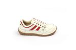 Dámské kožené boty CASUAL FASHION STRIPS bílá/červená | Velikost: 36
