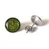 Náušnice Galactic Buttons - Olivine