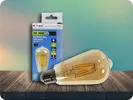 E27 LED retro žárovka 6W - teplá bílá 2200K
