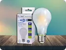 E27 LED retro žárovka 9W - mléčné sklo | Velikost: Teplá bílá