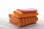 Set ručník, osuška a prachovka | Oranžová/Růžová