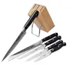 Sada 5 nožů MESSER + dřevěný stojan šikmý
