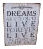 Plechová cedule Dream as If......