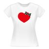 Dámské valentýnské tričko: Puntíkatá láska | Velikost: S | Bílá