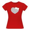 Dámské valentýnské tričko: Pruhovaná láska | Velikost: S | Červená