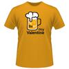 Pánské tričko „Láskyplné pivo“ | Velikost: S | Žlutá
