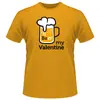 Pánské tričko „Láskyplné pivo“ | Velikost: S | Žlutá