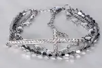 Náramek 3 v 1 s krystaly Swarovski | Stříbrná