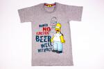 Pánské triko, Simpsonovi - Homer (DM-SI001) | Velikost: S | Šedý melír