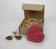 Svíčka ve tvaru srdce s vůni višně v dárkové krabičce