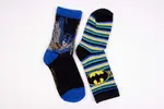 2 páry ponožek, Superman/Batman | Velikost: 23-26 | Šedá