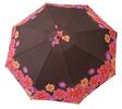 Minideštník – hnědý s kytkami