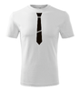 Pánské tričko s kravatou | Velikost: S | Bílá
