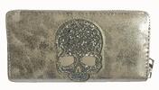 Dámská peněženka - Lebka | Stříbrná