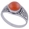 Stříbrný prsten s přírodním karneolem | Velikost: 55