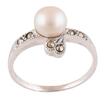 Stříbrný prsten s přírodní perlou a markazity | Velikost: 57
