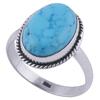 Stříbrný prsten s přírodním tyrkysem II. | Velikost: 54 | Modrá