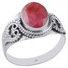 Stříbrný prsten s přírodním rubínem | Velikost: 54 | Červená